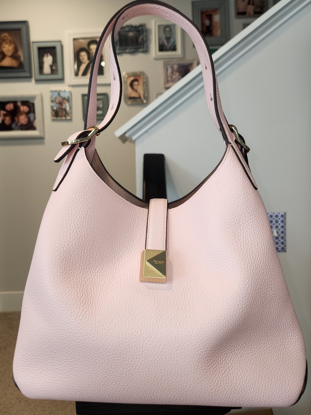 Kate Spade New York Pebble Leather DECO Medium Crossbody Tote - Light Pink